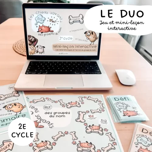 Le duo - jeu et mini-leçon interactive - 2e cycle - Prof et cie