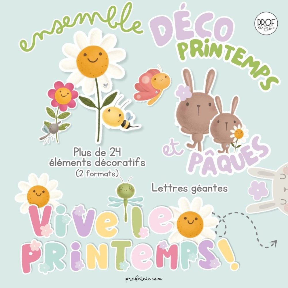 Ensemble DÉCO printemps et Pâques - Imagen 2