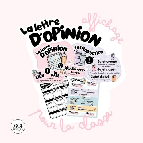 La lettre d'opinion (Affichage et plus)
