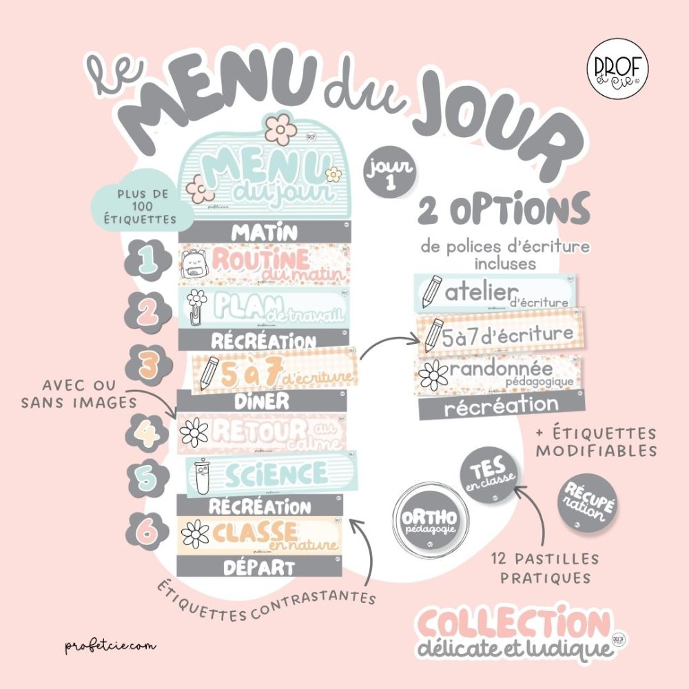Ensemble d'affichage complet (collection Délicate et ludique) – Image 2