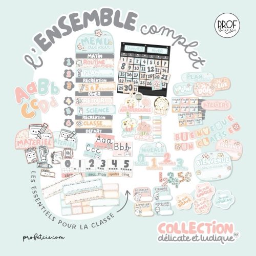 Ensemble d'affichage complet (collection Délicate et ludique)