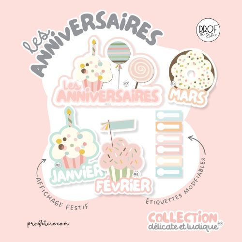 Les anniversaires (collection Délicate et ludique)