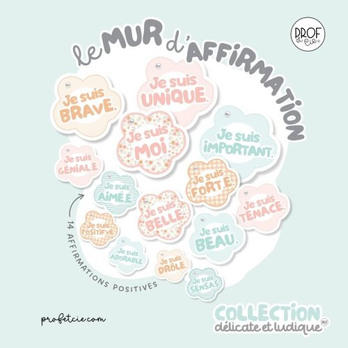 Le mur d'affirmation (collection Délicate et ludique)